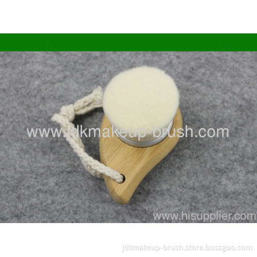 Soft Synthetic Hair Face Cleaning Brush With Bamboo Handle